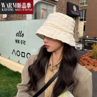 SHANCHAO赵露思同款渔夫帽子女夏季百搭显脸小素颜白色小清新水桶盆帽