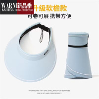 SHANCHAOUPF50+夏季空顶帽女骑车太阳帽子遮阳帽遮全脸户外运动大帽檐