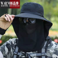 SHANCHAO面罩男士夏天钓鱼帽遮脸渔夫帽太阳帽户外遮阳帽