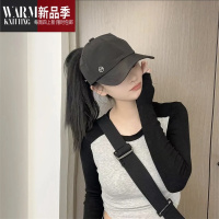 SHANCHAO空顶鸭舌帽户外跑步骑行遮阳可扎马尾帽可挂口罩休闲空顶百塔