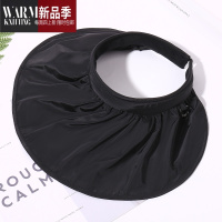 SHANCHAO夏季帽子女贝壳帽网红发箍大檐遮太阳帽空顶户外骑行
