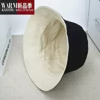 SHANCHAO纯色双面戴渔夫帽男女夏季韩版学生时尚百搭潮流圆脸宽檐盆帽