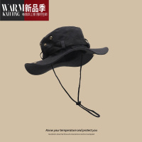 SHANCHAO西部牛仔帽日系渔夫帽女夏季透气帽户外露营遮阳帽子登山帽男