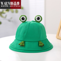 SHANCHAO可爱甜美青蛙眼睛渔夫帽女亲子出游太阳帽显脸小情侣遮阳盆帽