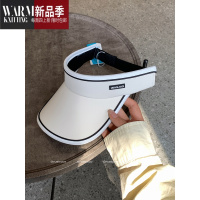 SHANCHAO粥可可帽女夏季遮阳帽太阳帽运动骑车空顶帽大檐帽子