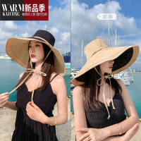 SHANCHAO18CM超大帽檐双面渔夫帽女夏户外遮全脸太阳帽遮阳帽
