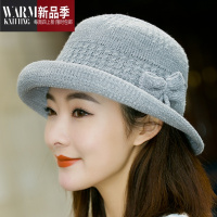 SHANCHAO春天针织渔夫帽文艺遮阳帽子女秋季夏韩版英伦礼帽潮百搭盆帽