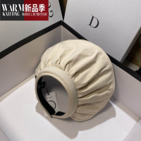 SHANCHAO韩国新款贝壳帽女双层发箍空顶帽时尚大檐花瓣遮脸帽