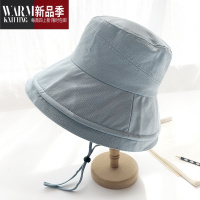 SHANCHAO夏天骑车不翻渔夫帽女大檐遮阳帽UV太阳帽电动车防风