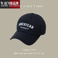 SHANCHAO鸭舌帽女美式字母刺绣休闲韩版百搭棒球弯檐遮阳帽显脸小