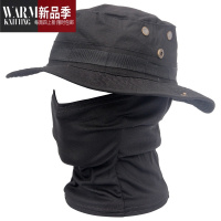 SHANCHAO春季户外男女出游骑行钓鱼透气防蚊虫迷彩圆边奔尼帽面罩头套