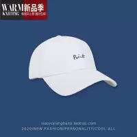 SHANCHAO日系复古简约字母刺绣棒球帽子女韩版百搭夏季软顶鸭舌帽男潮