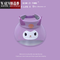 SHANCHAO可爱库洛米儿童帽女夏季草莓熊空顶太阳帽子美乐蒂卡通遮阳帽