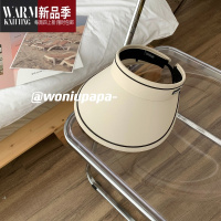 SHANCHAO帽女夏季户外空顶帽子女遮脸遮阳太阳帽