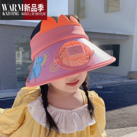 SHANCHAO儿童帽带风扇男童帽子夏款女童遮阳帽儿童空顶太阳帽