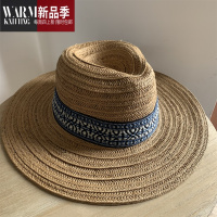 SHANCHAO波西米亚民族风礼帽子女夏季草帽沙滩帽出游百搭遮阳太阳帽男