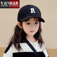 SHANCHAO亲子棒球帽红色潮牌母女R标帽子男孩女孩儿童遮阳透气鸭舌帽