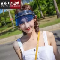 SHANCHAO跑步夏季透明太阳空顶帽女遮阳帽男帽子无顶鸭舌男士