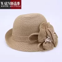 SHANCHAO帽子女款夏季太阳帽渔夫帽时尚洋气盆帽遮阳帽凉帽可折叠草帽