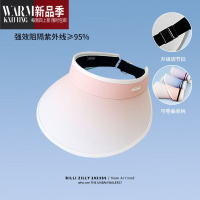 SHANCHAO帽女夏季黑胶遮阳遮脸太阳帽子大檐空顶骑车儿童夏天