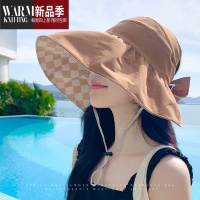 SHANCHAO帽子女夏季出游遮阳帽韩版潮百搭渔夫帽大帽檐太阳帽