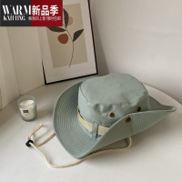 SHANCHAO日系大檐渔夫帽旅游露营西部牛仔帽子女户外登山钓鱼帽男遮阳