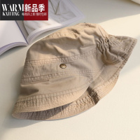 SHANCHAO女薄款uv太阳帽大头围百搭遮阳渔夫帽大檐外出可折叠帽