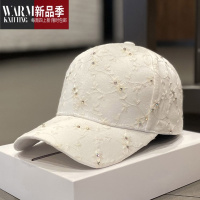 SHANCHAO帽子女镶钻鸭舌帽ins潮牌潮流棒球帽女士女生遮阳夏季太阳帽