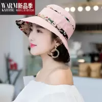 SHANCHAO帽子女夏季太阳帽可折叠时尚布帽出游遮阳帽渔夫帽