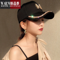SHANCHAO棒球帽子女韩版字母带钻网红款ins休闲太阳帽遮阳鸭舌帽