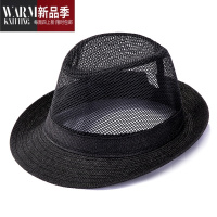 SHANCHAO中老年人礼帽子男夏天遮阳帽凉帽户外网眼爸爸透气草帽