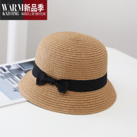 SHANCHAO帽子遮阳帽时尚草帽女小檐日系百搭盆帽韩版英伦潮小礼帽