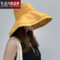 SHANCHAO大帽檐日系遮脸夏天大檐渔夫帽子女夏季韩版百搭遮阳潮时尚帽