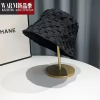 SHANCHAO帽子女设计感小众泡泡素颜渔夫帽新款遮阳太阳帽水桶盆帽