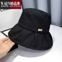 SHANCHAO日系大檐帽子女日系显脸小新款遮脸渔夫帽休闲百搭盆帽
