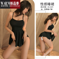 SHANCHAO性感紧身显瘦2023新款泳衣私房纯欲超短暴露吊带裙睡裙子睡衣套装