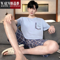 SHANCHAO2023年夏新款男士短袖短裤运动休闲男装家居服穿睡衣套装套
