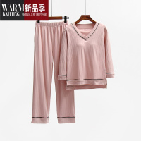 SHANCHAO带胸垫睡衣女款2023年新款长袖免穿文胸家居服套装可外穿