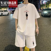 SHANCHAO青少年睡衣男款夏季冰丝2023新款宽松高中初中学生大童家居服套装