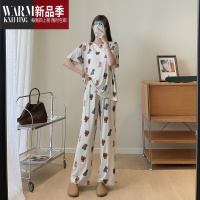 SHANCHAOWTHEONE俏皮减龄莫代尔可爱熊睡衣套装女睡裙家居服夏季薄款透气