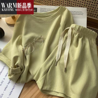 SHANCHAO睡衣女夏季薄款短袖2023年新款可爱可外穿居服学生套装