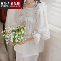 SHANCHAO法式很仙的睡衣女长袖白色宫廷复古可爱公主家居服套装