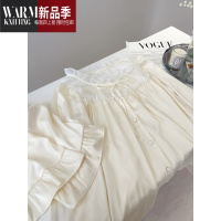 SHANCHAO白富美蕾丝睡衣套装女2023廷风高级感家居服少女减龄显嫩名媛