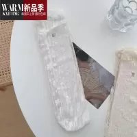 SHANCHAO白色蕾丝袜子女中短筒堆堆袜款玛丽珍小皮鞋薄款丝袜花边短袜