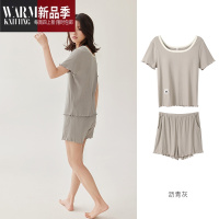 SHANCHAO[安心凉感]睡衣女夏季短袖套装休闲甜美带胸垫家居服