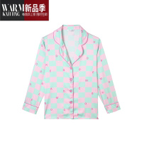 SHANCHAORooMance汝曼司经典款撞色印花睡衣女家居服套装可外穿