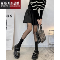 SHANCHAO辣妹性感拼接丝袜女超薄款连裤黑丝假叠穿过膝小腿短袜jk显瘦日系