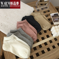 SHANCHAO袜子女休闲短袜可爱学院风百搭低帮短筒袜ins学生纯色运动短袜子