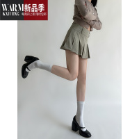 SHANCHAO复古辣妹白色中筒袜美式学院风白袜子百搭纯色短袜jk小腿袜薄棉女