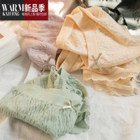 SHANCHAO日系无缝氧气泡泡石墨烯内裤女透气中腰少女性感女士三角裤